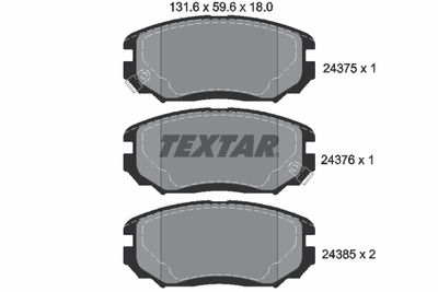 Brake Pad Set, disc brake TEXTAR 2437501