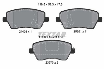 Brake Pad Set, disc brake TEXTAR 2440301