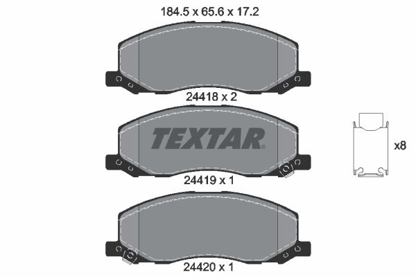 TEXTAR 2441801 Brake Pad Set, disc brake