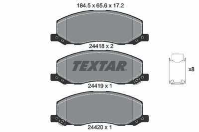 Brake Pad Set, disc brake TEXTAR 2441801