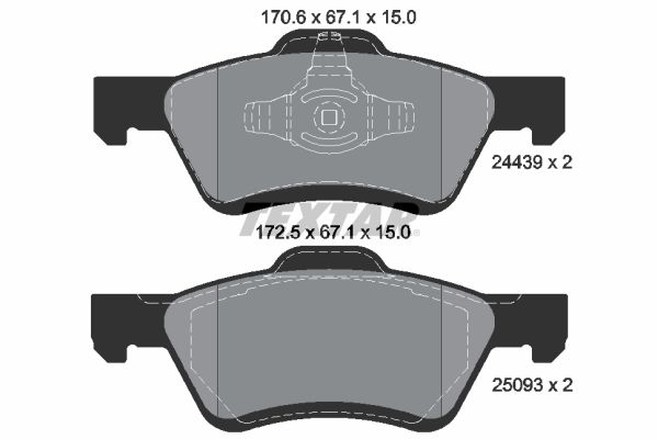 TEXTAR 2443901 Brake Pad Set, disc brake