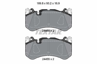 Brake Pad Set, disc brake TEXTAR 2445503