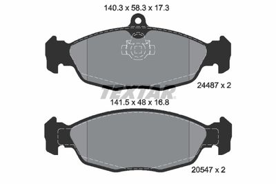 Brake Pad Set, disc brake TEXTAR 2448701