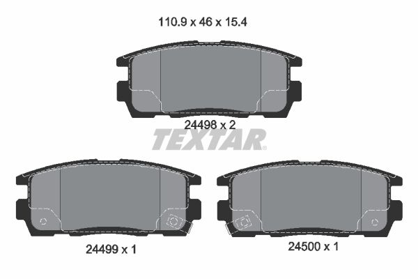 TEXTAR 2449801 Brake Pad Set, disc brake