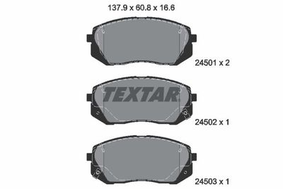 Brake Pad Set, disc brake TEXTAR 2450101