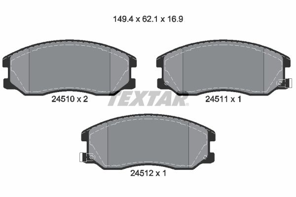 TEXTAR 2451001 Brake Pad Set, disc brake