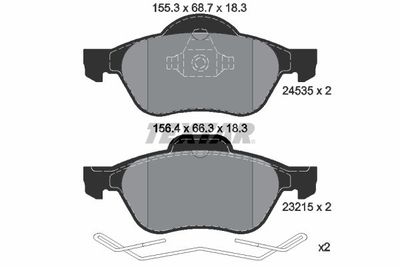 Brake Pad Set, disc brake TEXTAR 2453501