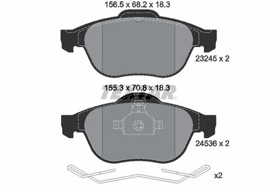 Brake Pad Set, disc brake TEXTAR 2453601