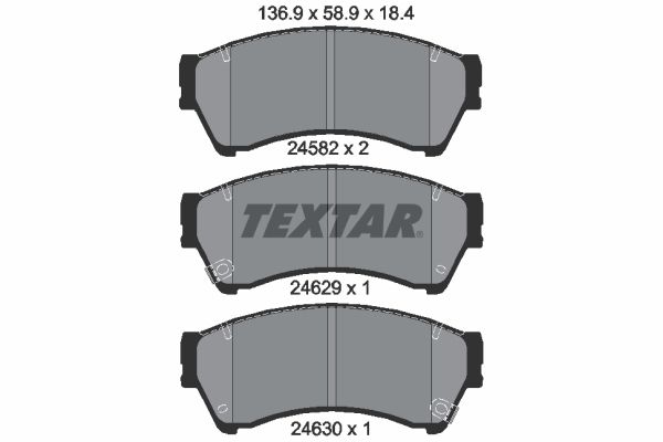 TEXTAR 2458202 Brake Pad Set, disc brake