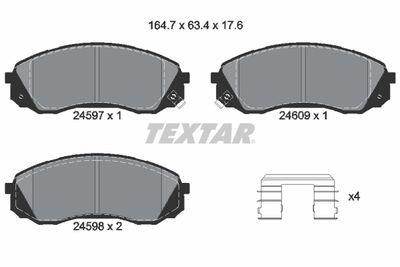 Brake Pad Set, disc brake TEXTAR 2459701