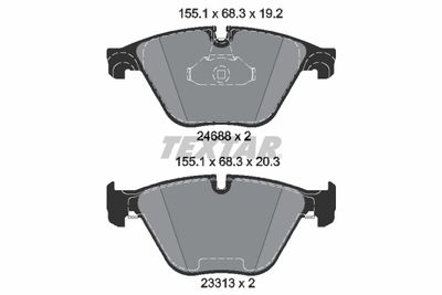 Brake Pad Set, disc brake TEXTAR 2468801