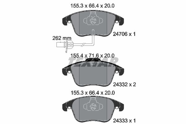 TEXTAR 2470601 Brake Pad Set, disc brake