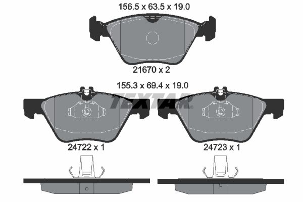 TEXTAR 2472281 Brake Pad Set, disc brake