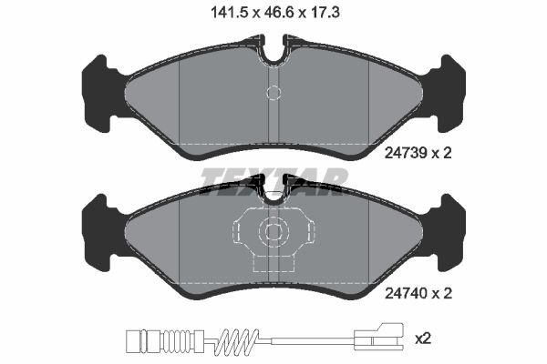 TEXTAR 2473901 Brake Pad Set, disc brake