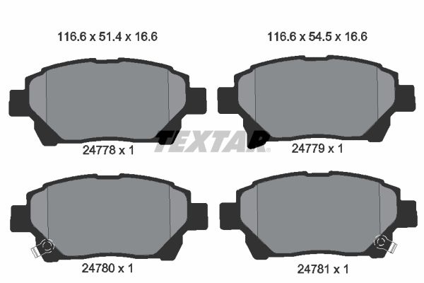 TEXTAR 2477801 Brake Pad Set, disc brake