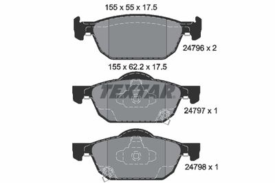 Brake Pad Set, disc brake TEXTAR 2479601