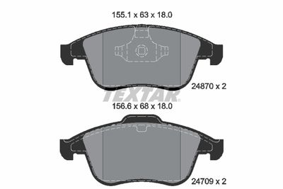 Brake Pad Set, disc brake TEXTAR 2487001