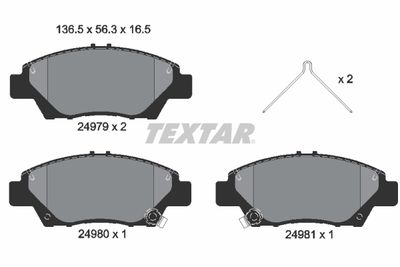 Brake Pad Set, disc brake TEXTAR 2497901