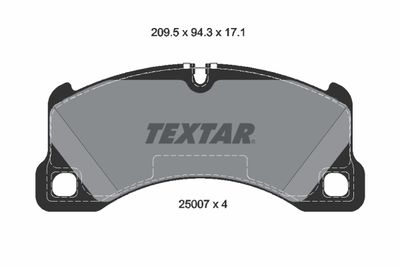 Brake Pad Set, disc brake TEXTAR 2500701