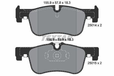 Brake Pad Set, disc brake TEXTAR 2501401