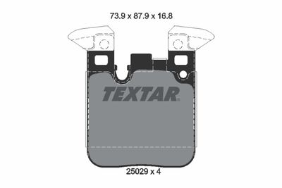 Brake Pad Set, disc brake TEXTAR 2502901