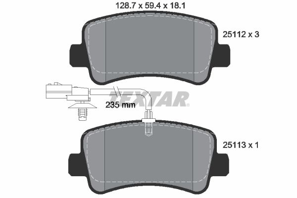 TEXTAR 2511201 Brake Pad Set, disc brake