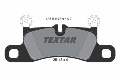 Brake Pad Set, disc brake TEXTAR 2514301