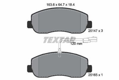 Brake Pad Set, disc brake TEXTAR 2514701