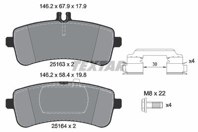 Brake Pad Set, disc brake TEXTAR 2516301