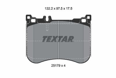 Brake Pad Set, disc brake TEXTAR 2517903