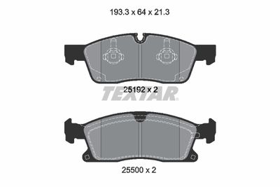 Brake Pad Set, disc brake TEXTAR 2519202