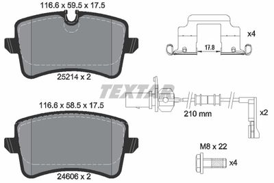 Brake Pad Set, disc brake TEXTAR 2521402