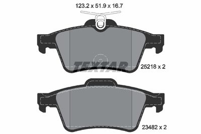 Brake Pad Set, disc brake TEXTAR 2521801