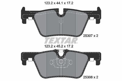 Brake Pad Set, disc brake TEXTAR 2530701