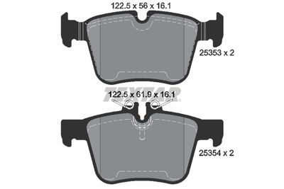 Brake Pad Set, disc brake TEXTAR 2535301