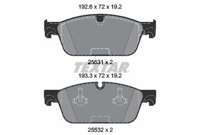 Brake Pad Set, disc brake TEXTAR 2553101