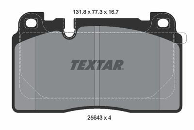 Brake Pad Set, disc brake TEXTAR 2564305