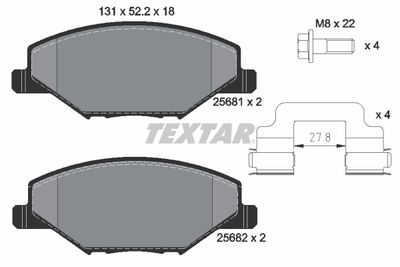 Brake Pad Set, disc brake TEXTAR 2568101