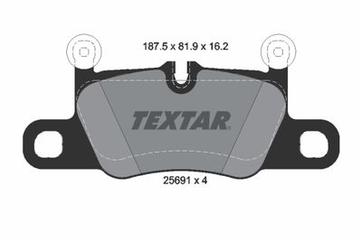 Brake Pad Set, disc brake TEXTAR 2569101