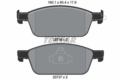 Brake Pad Set, disc brake TEXTAR 2573601