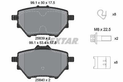 Brake Pad Set, disc brake TEXTAR 2583901