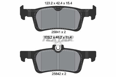 Brake Pad Set, disc brake TEXTAR 2584101