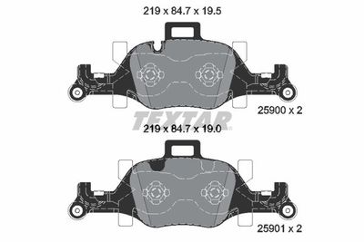 Brake Pad Set, disc brake TEXTAR 2590001