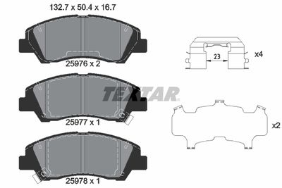 Brake Pad Set, disc brake TEXTAR 2597601