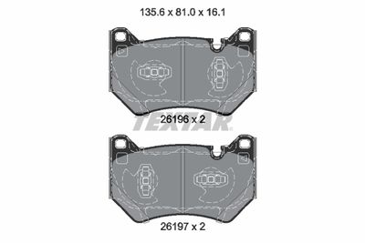 Brake Pad Set, disc brake TEXTAR 2619601