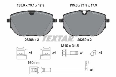 Brake Pad Set, disc brake TEXTAR 2626801