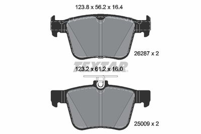 Brake Pad Set, disc brake TEXTAR 2628701