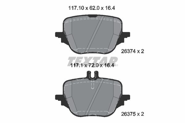 TEXTAR 2637401 Brake Pad Set, disc brake