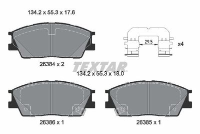 Brake Pad Set, disc brake TEXTAR 2638401