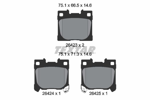 TEXTAR 2642301 Brake Pad Set, disc brake